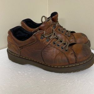 Dr Marten Tan Brown Leather Lace Up Oxford Loafers Size 13